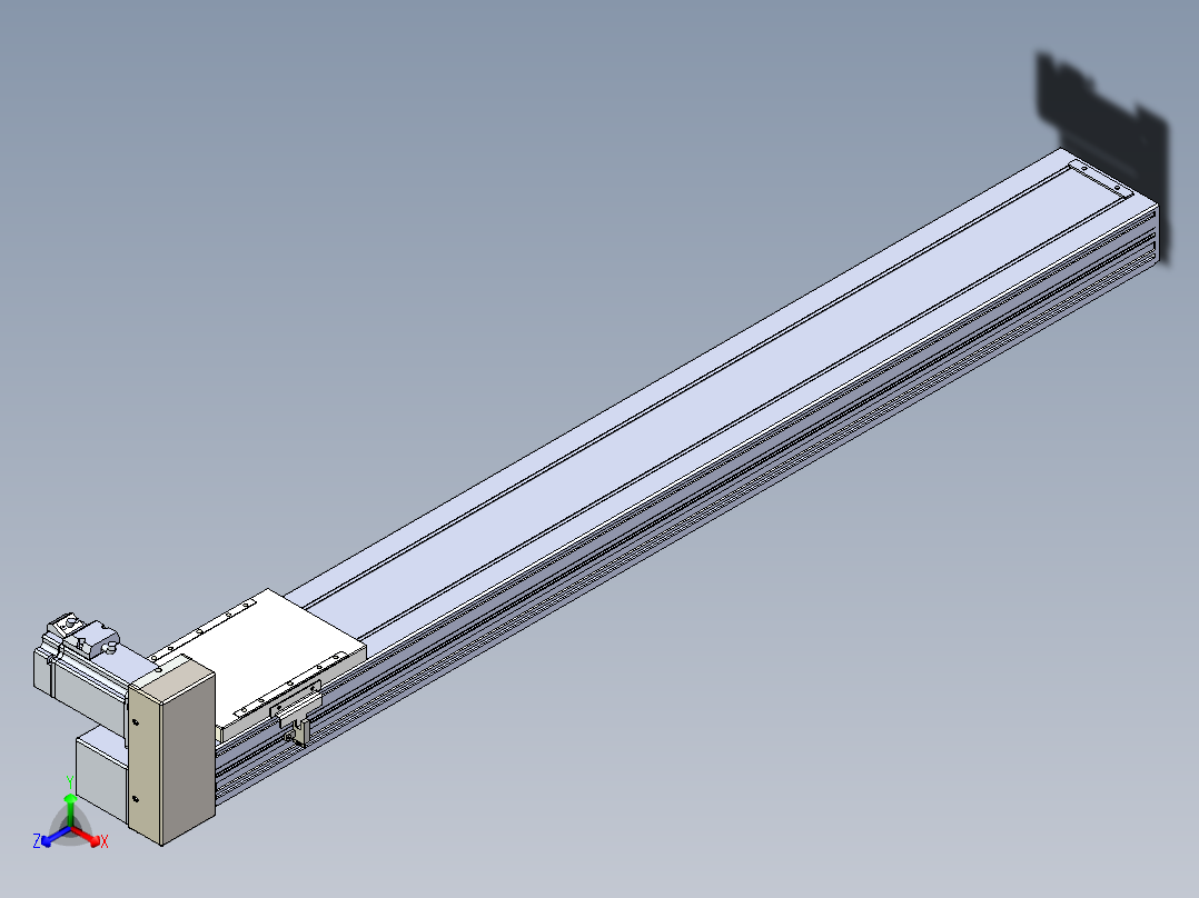 同步带全封闭直线模组TPA-HCB-120D-90-L900-RU-C-P40-N3正等轴测图