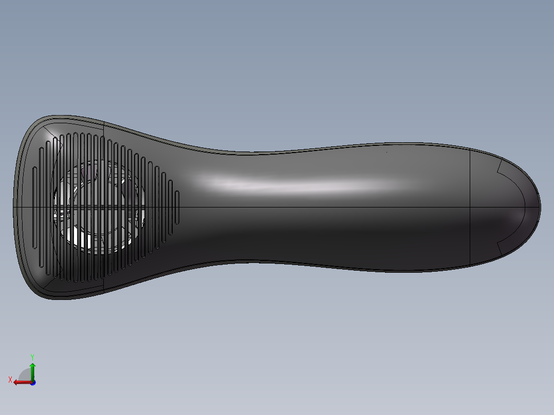 红蓝光离子导入导出美容仪SW三维模型后视图