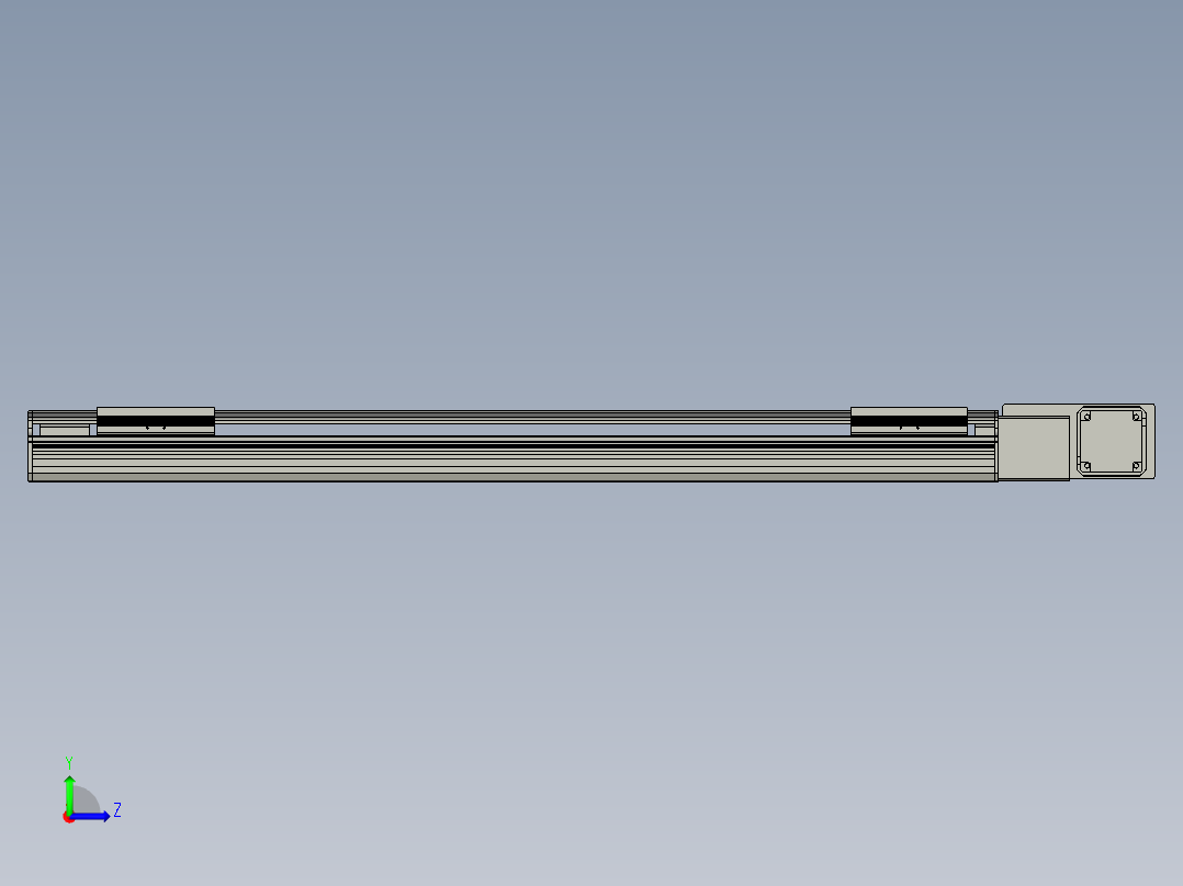 直线模组LHB17-L40-S950-BR设计图纸左视图
