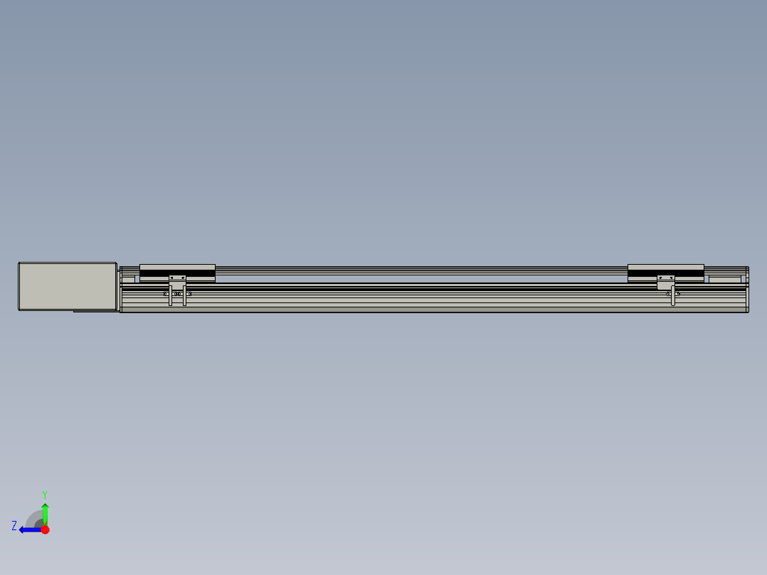 直线模组LHB17-L40-S950-BR设计图纸右视图