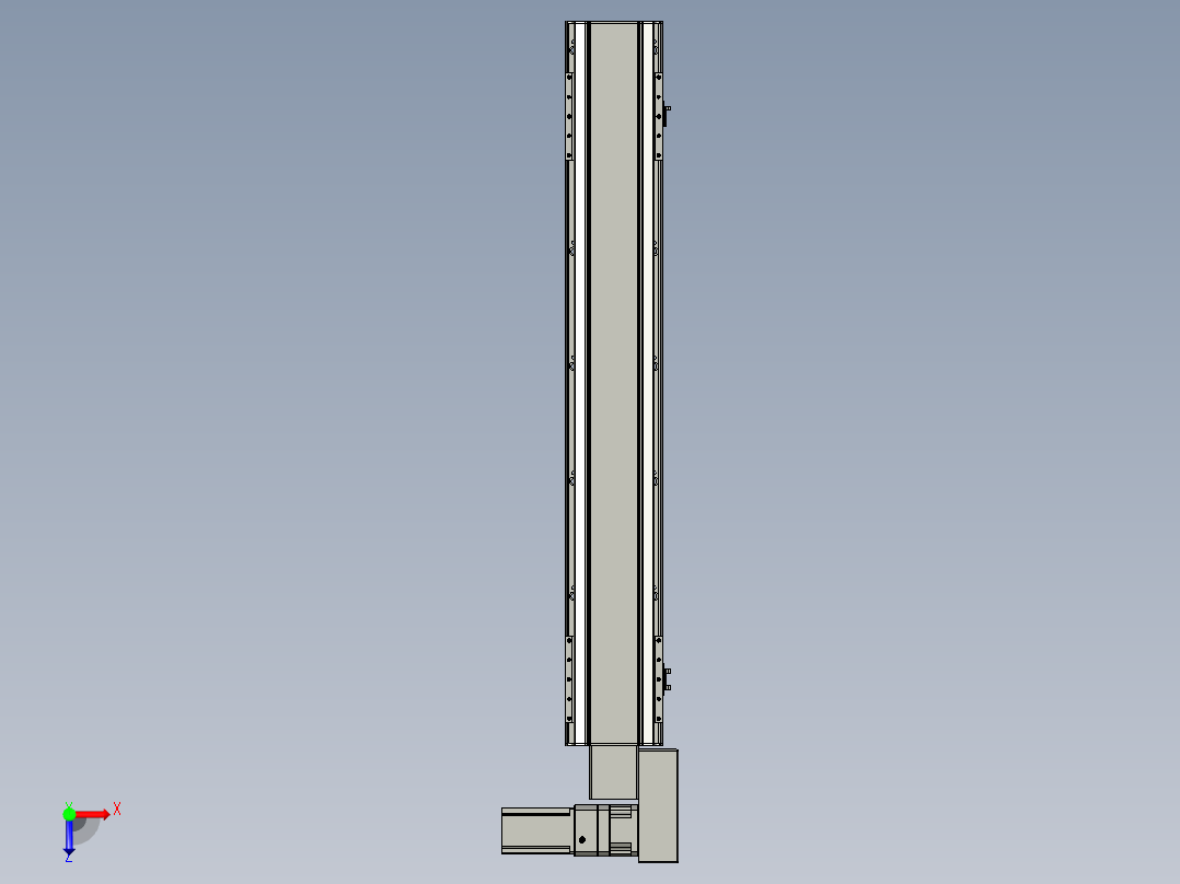 直线模组LHB17-L40-S950-BR设计图纸俯视图