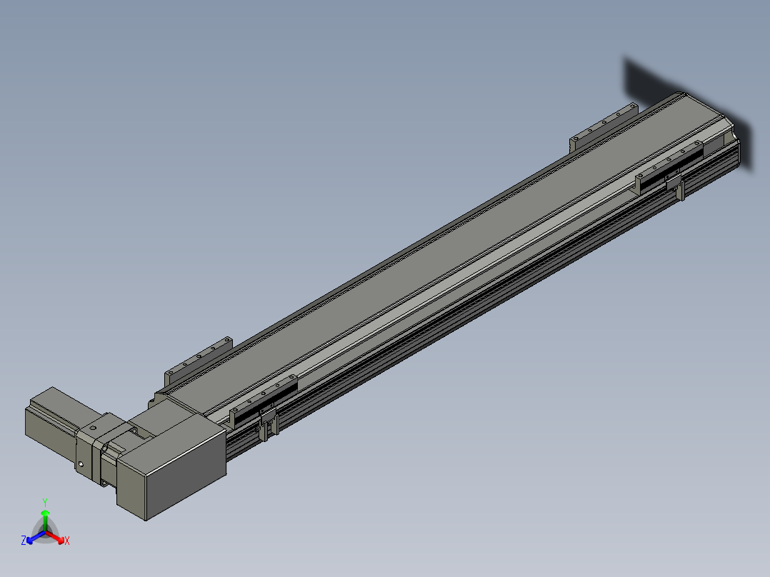 直线模组LHB17-L40-S950-BR设计图纸正等轴测图