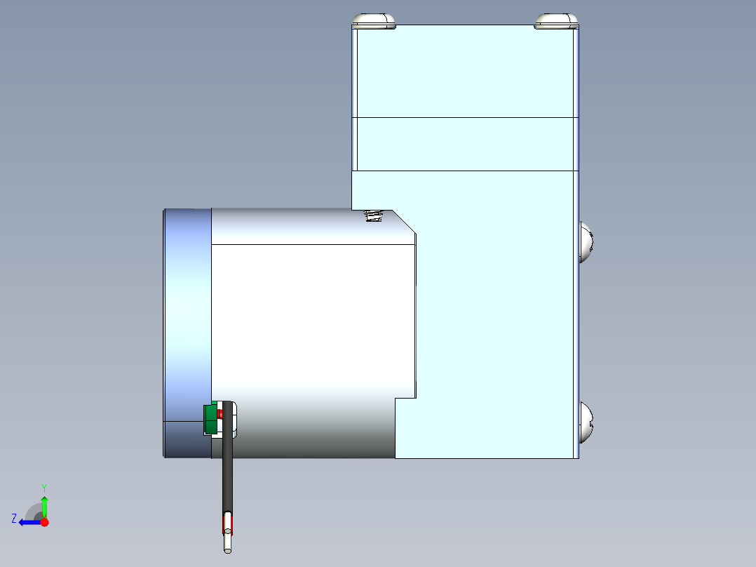 LTC 微型膜片泵（液体），最高达 650 MLPM 自由流量 (4)系列图纸右视图