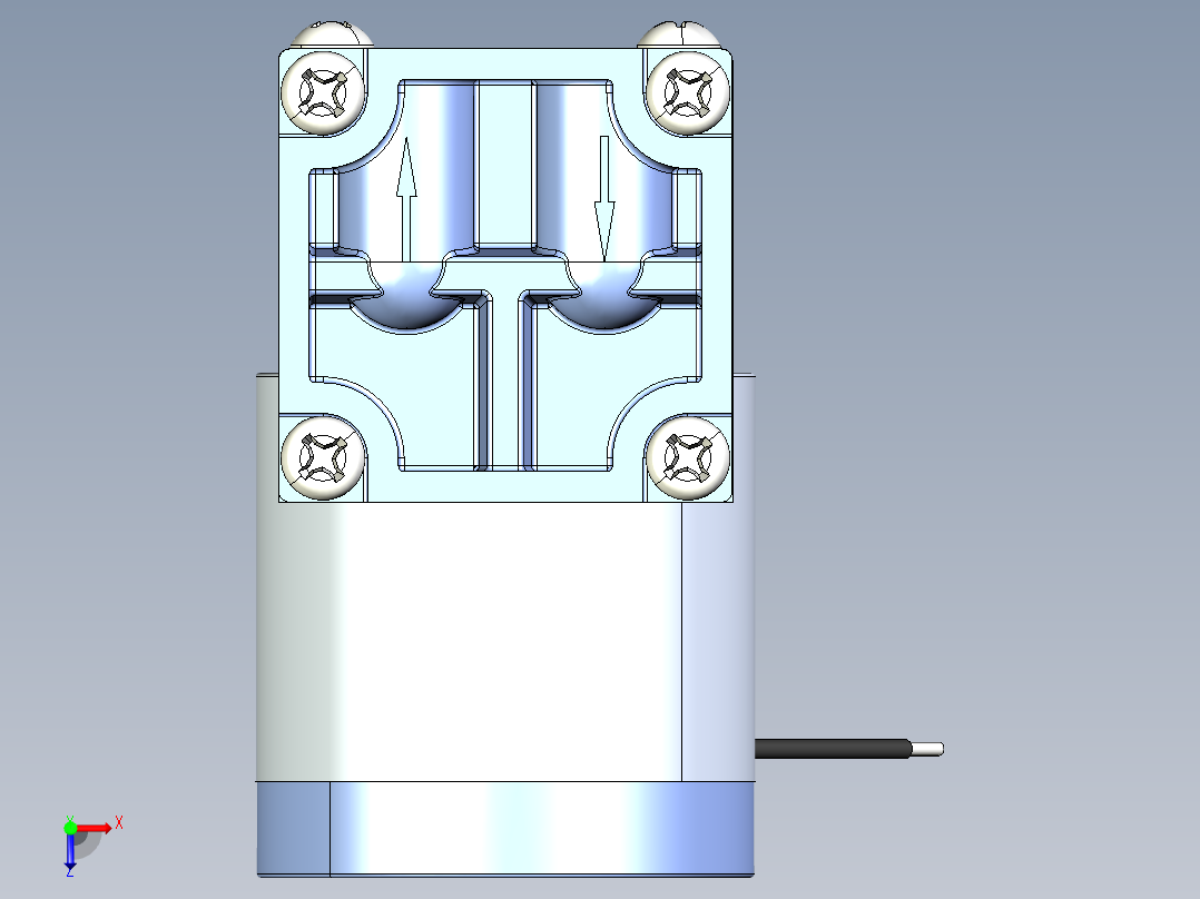 LTC 微型膜片泵（液体），最高达 650 MLPM 自由流量 (4)系列图纸俯视图