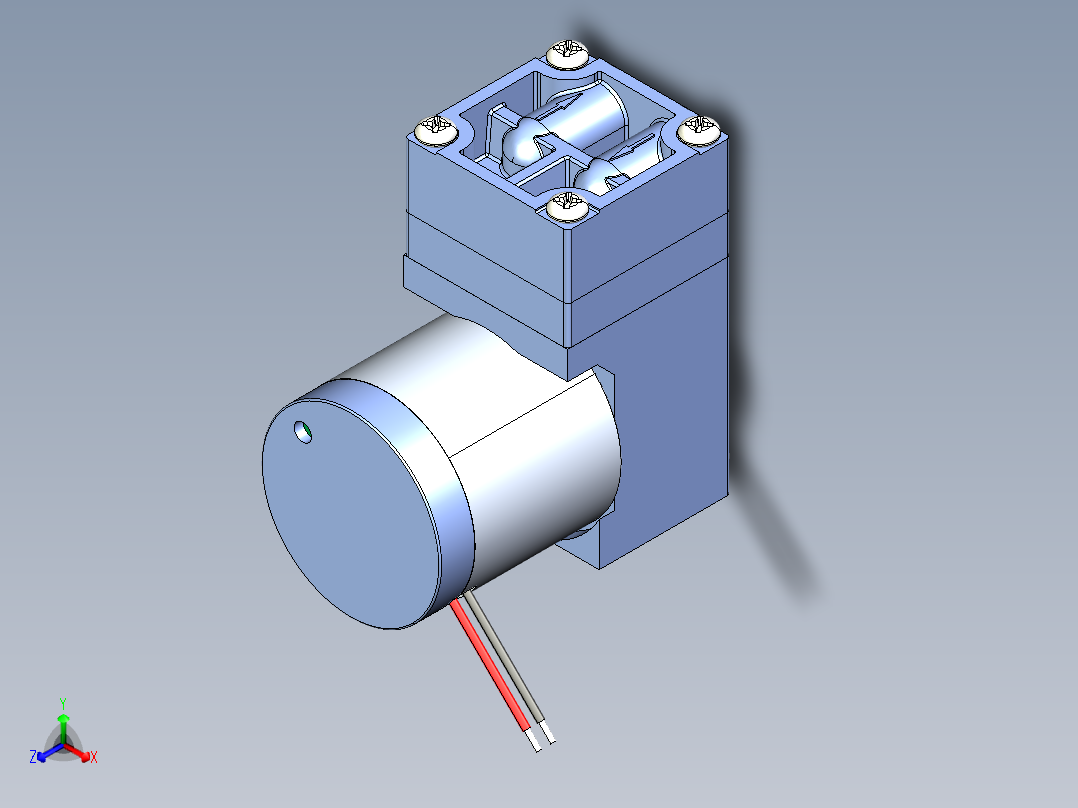 LTC 微型膜片泵（液体），最高达 650 MLPM 自由流量 (4)系列图纸正等轴测图