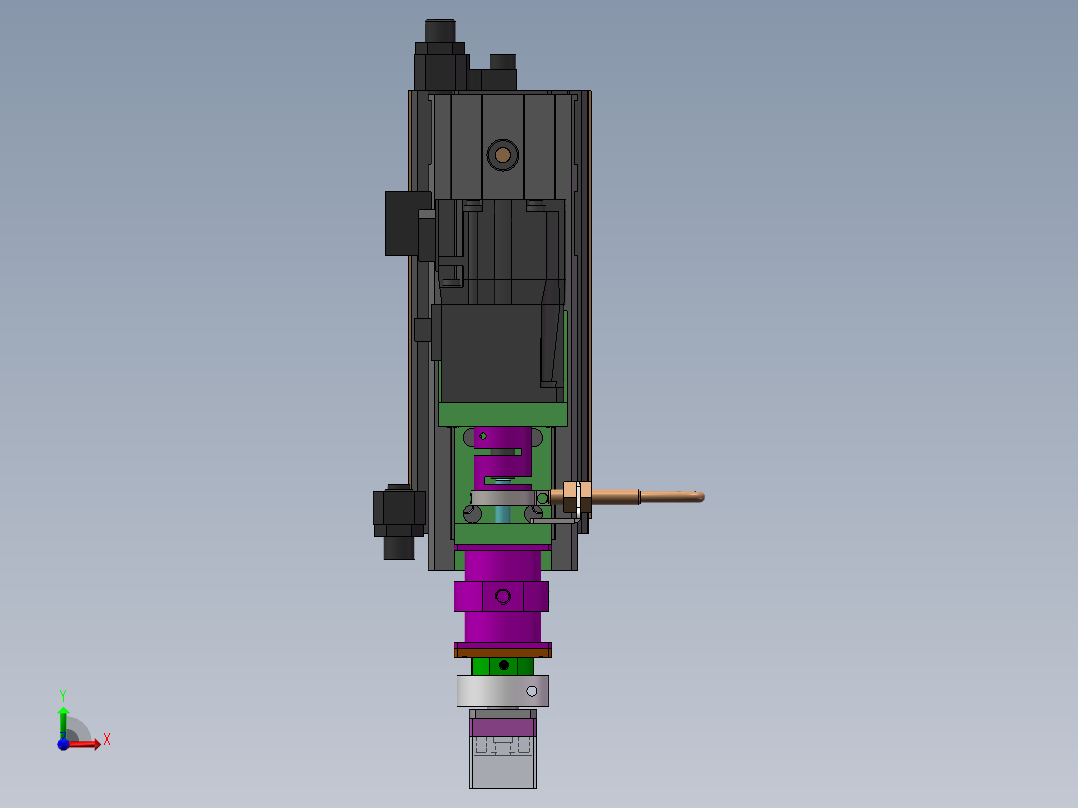 吸取旋转机构前视图