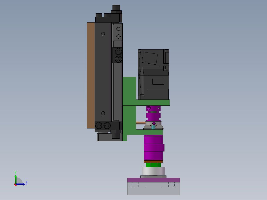 吸取旋转机构左视图