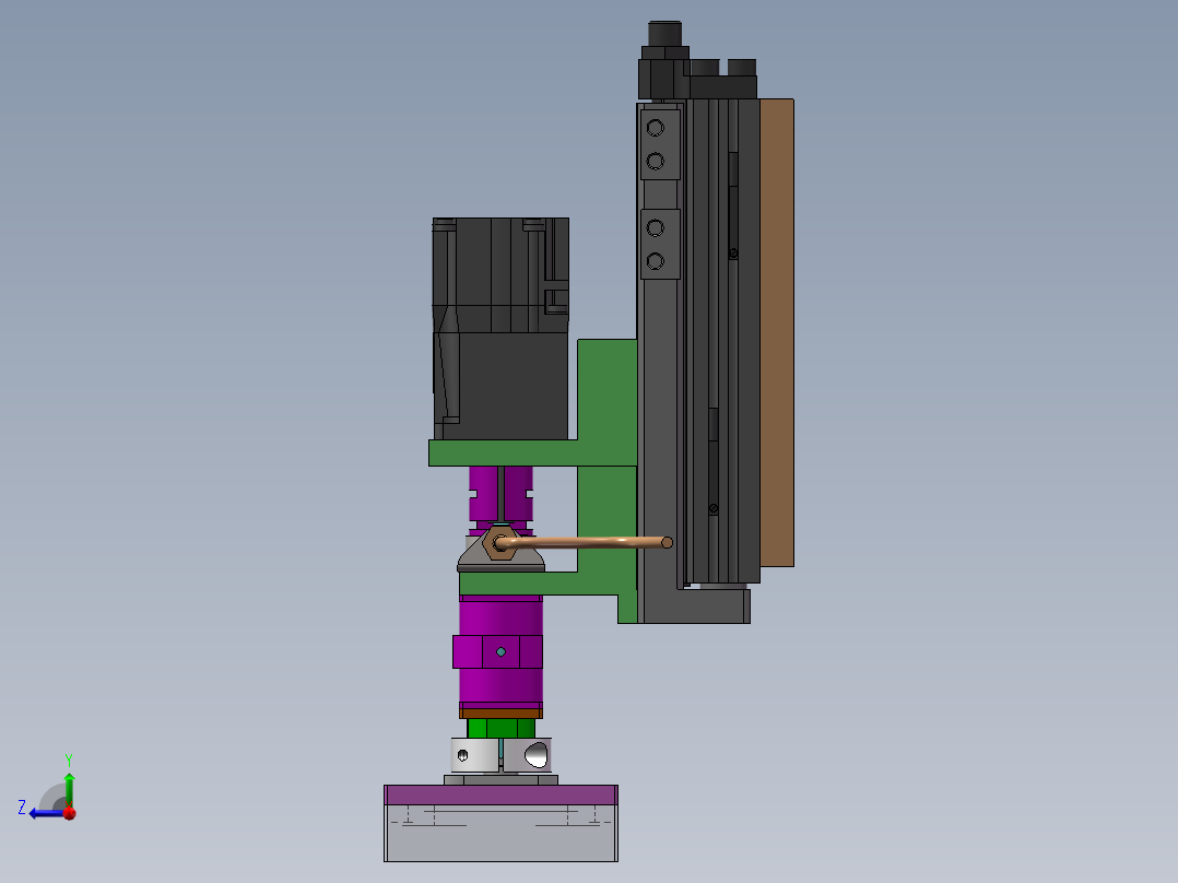吸取旋转机构右视图