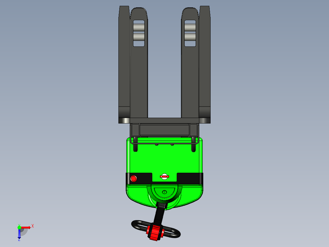 E204 推高车叉车俯视图