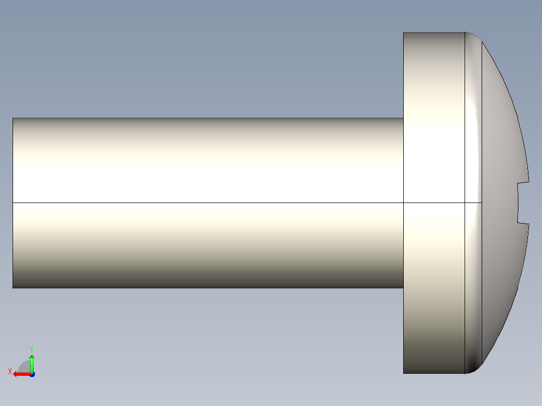 螺丝 M3.5 十字盘头-M3.5 x 8 Screw head.STEP后视图
