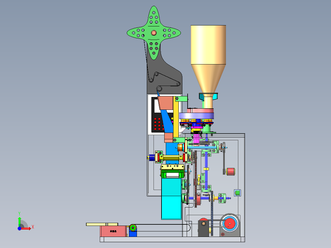 全自动立式封装机前视图