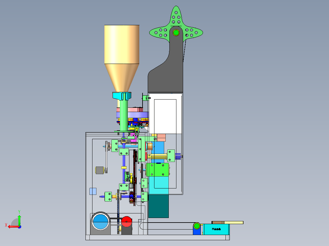 全自动立式封装机后视图