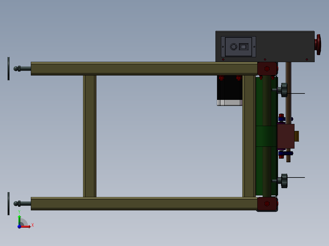 自动分页机3D模型前视图