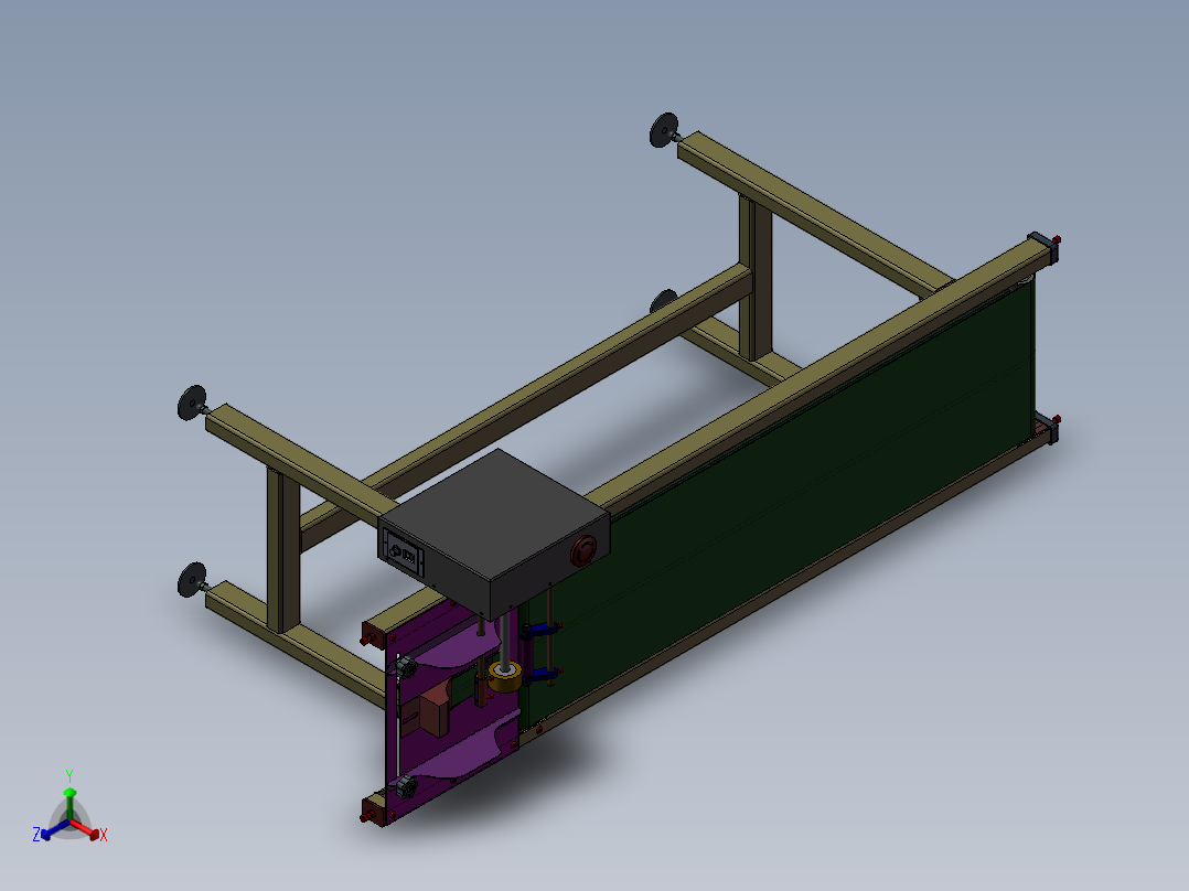 自动分页机3D模型正等轴测图