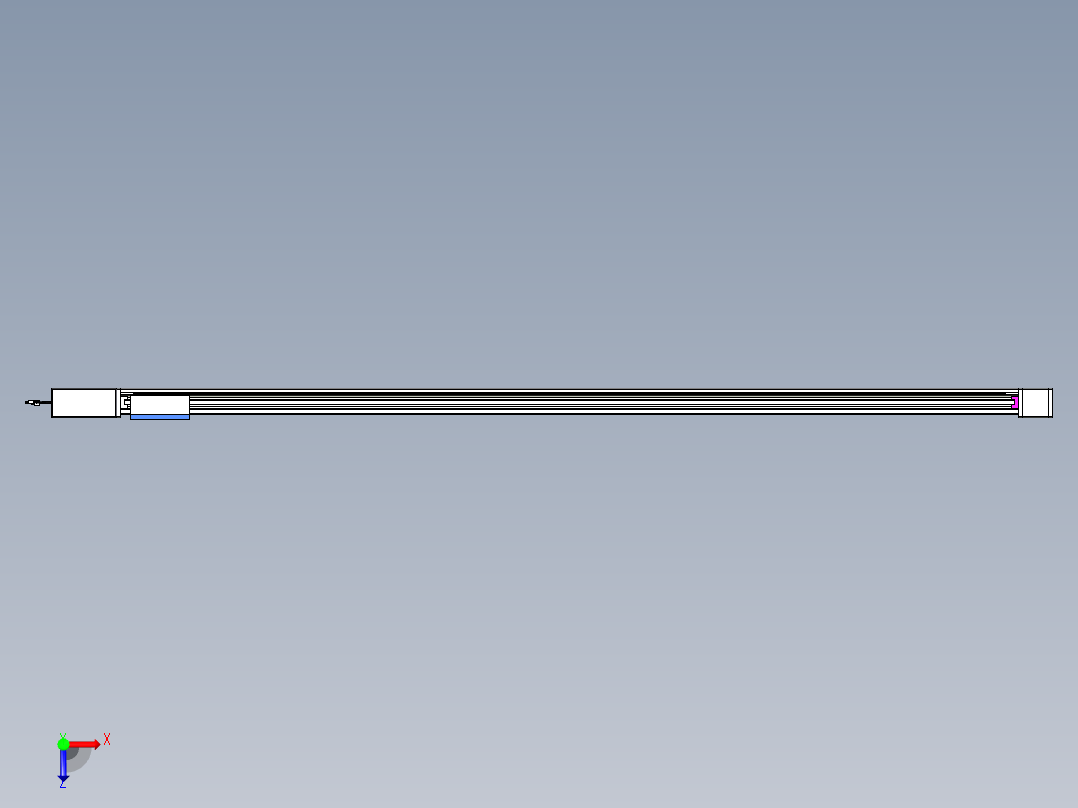 威洛博LB.GB同步带传动--欧规系列GB8-L96-S2500-BR-P75俯视图