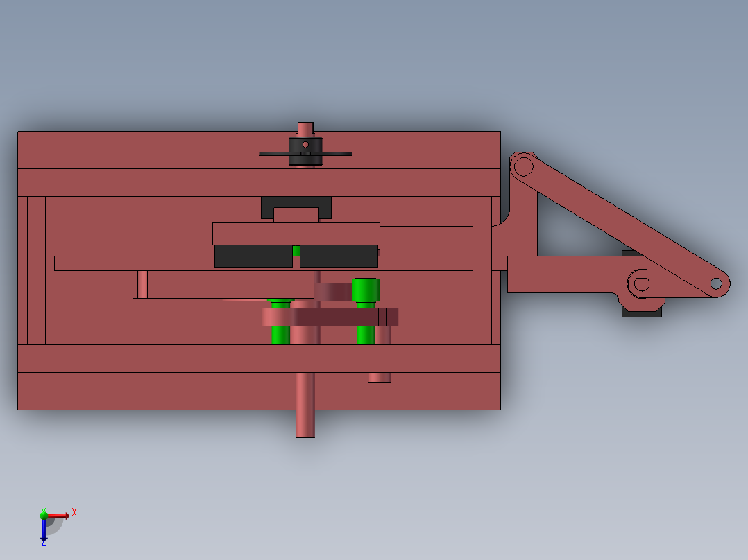 凸轮机械手（可转向）俯视图