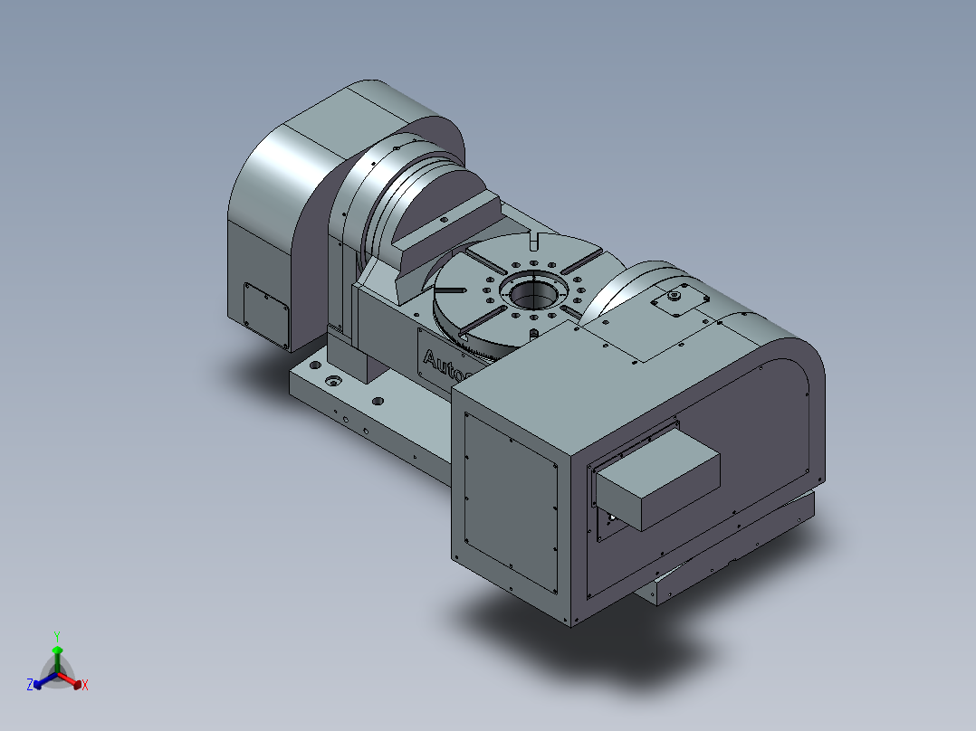 五轴CNC转台3D图纸 非标自动化设备3D图纸3D模型正等轴测图