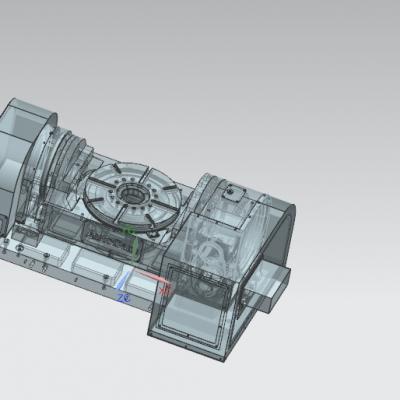 五轴CNC转台3D图纸 非标自动化设备3D图纸3D模型
