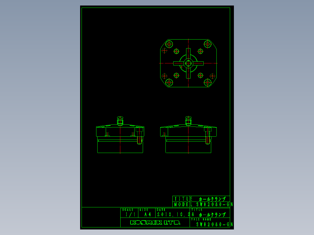 KOSMEKSWH2080-GN_rev1多系列多零件图纸模型多系列多零件图纸模型