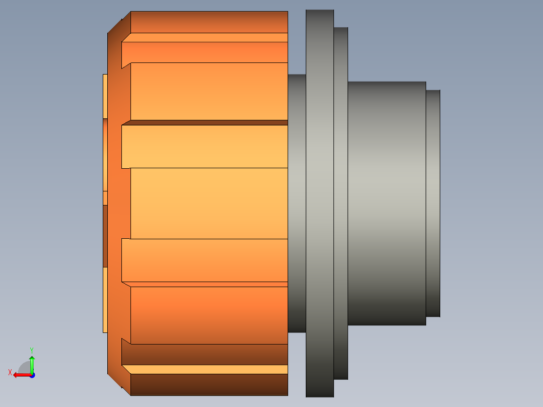 排氣蓋SFV-3D多系列多零件图纸模型后视图