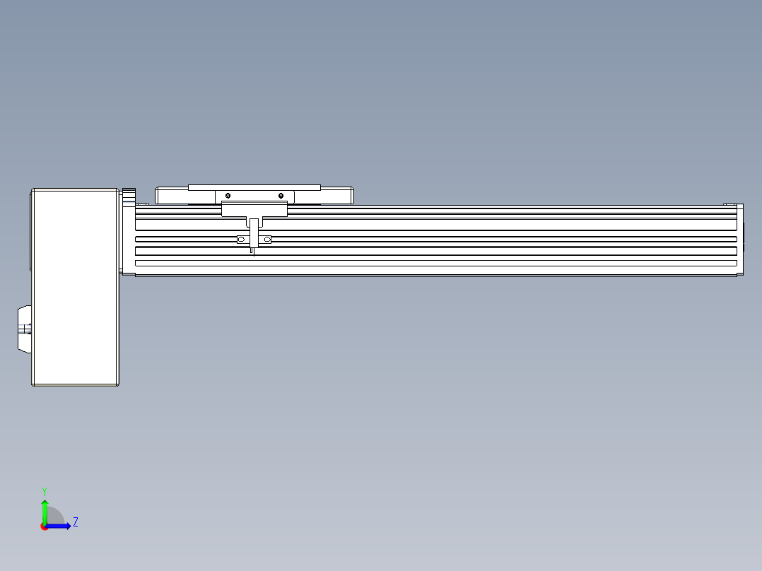 同步带全封闭直线模组TPA-HCB-110D-90-L250-RP-C-P40-N3左视图