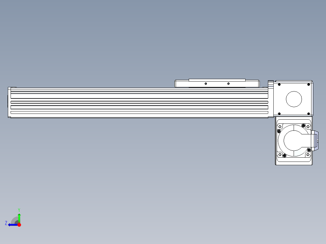 同步带全封闭直线模组TPA-HCB-110D-90-L250-RP-C-P40-N3右视图
