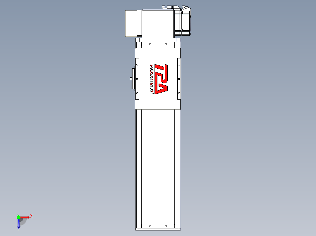 同步带全封闭直线模组TPA-HCB-110D-90-L250-RP-C-P40-N3俯视图
