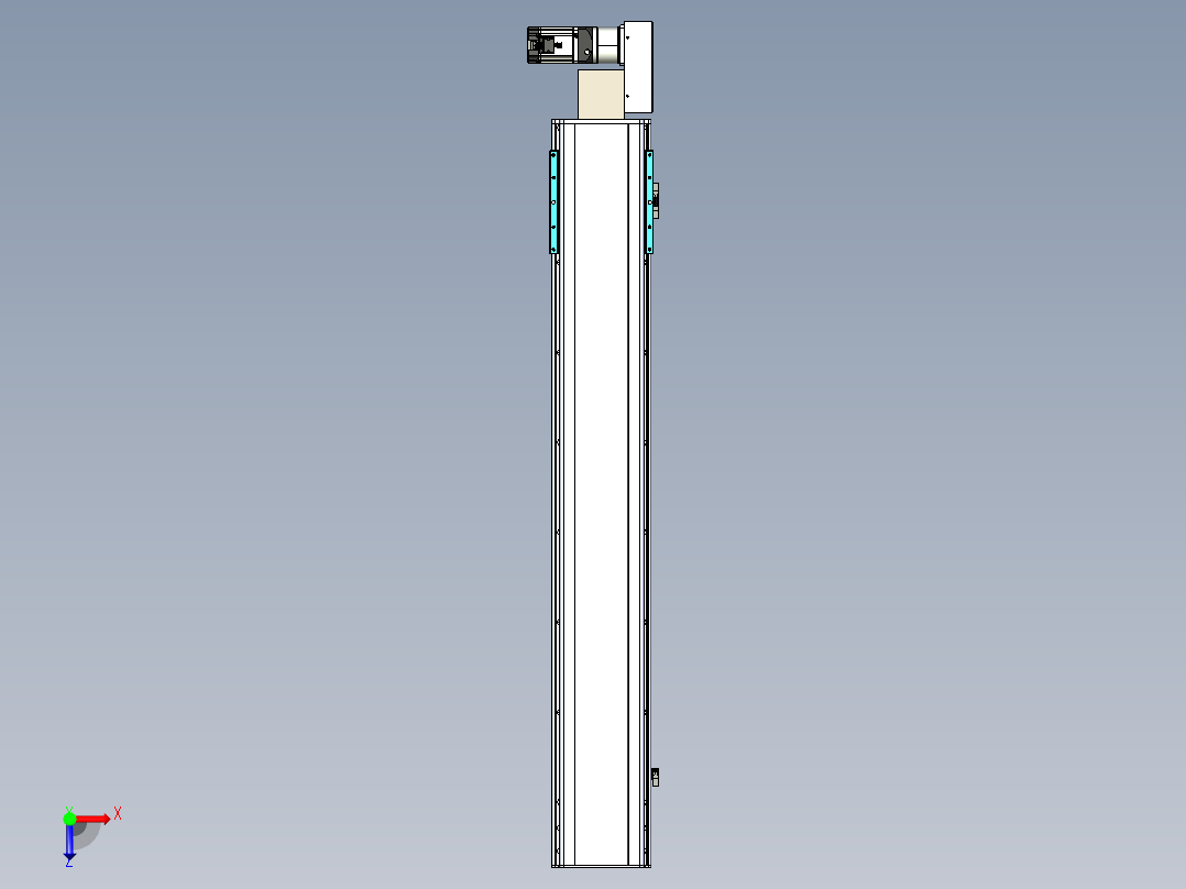 同步带滑台-半封闭B22H-L100-C-S1250-R-P75-D3-N5俯视图