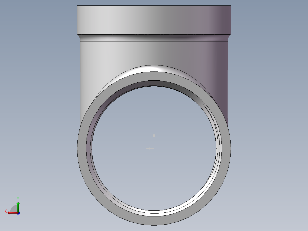 三通-等径 DN32后视图
