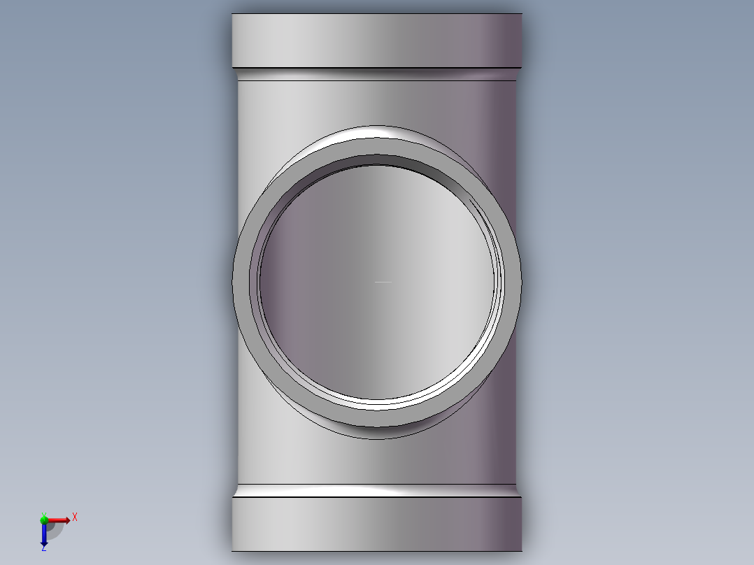 三通-等径 DN32俯视图