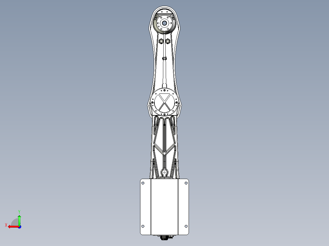 四轴水平关节SCARA机器人三维后视图
