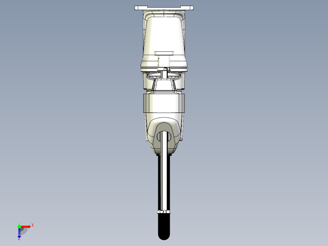 四轴水平关节SCARA机器人三维俯视图