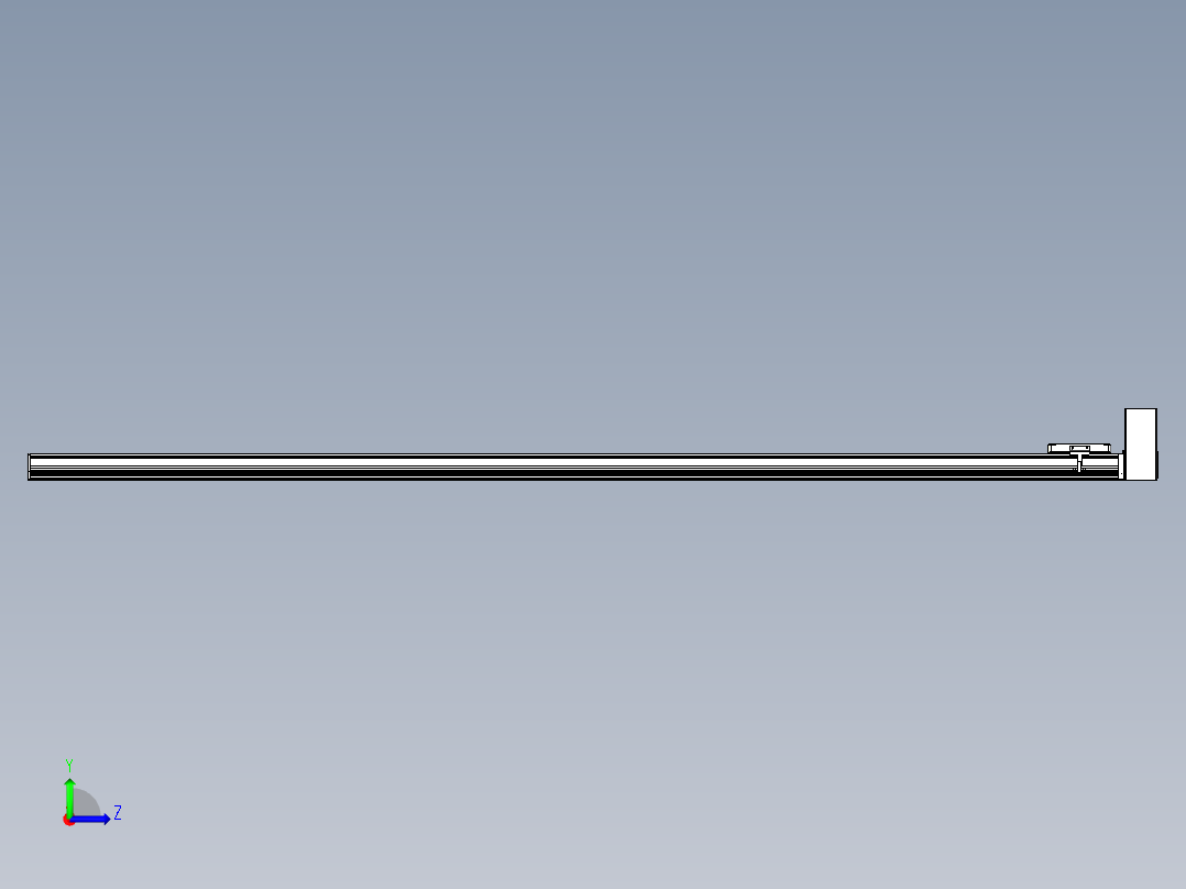 同步带全封闭直线模组TPA-HCB-105D-90-L2050-LU-Y-P20-N3左视图
