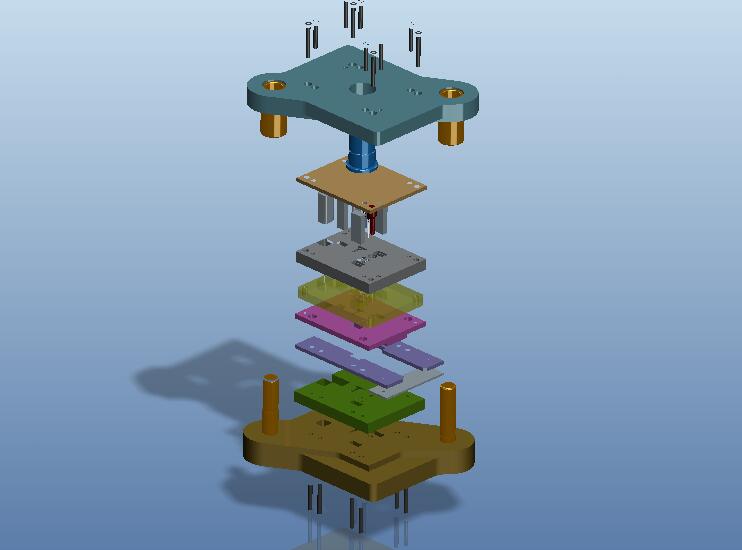 搭扣级进模（CAD图+Proe三维）