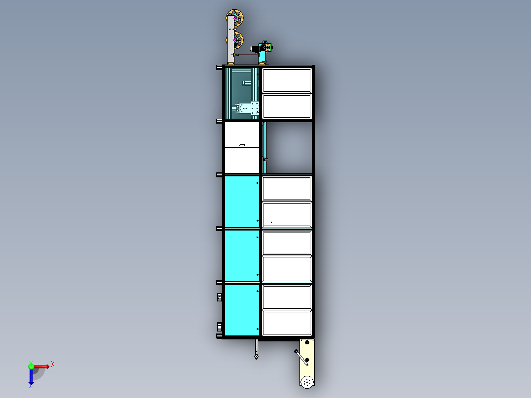 牙刷全自动成型包装一体机sw12俯视图