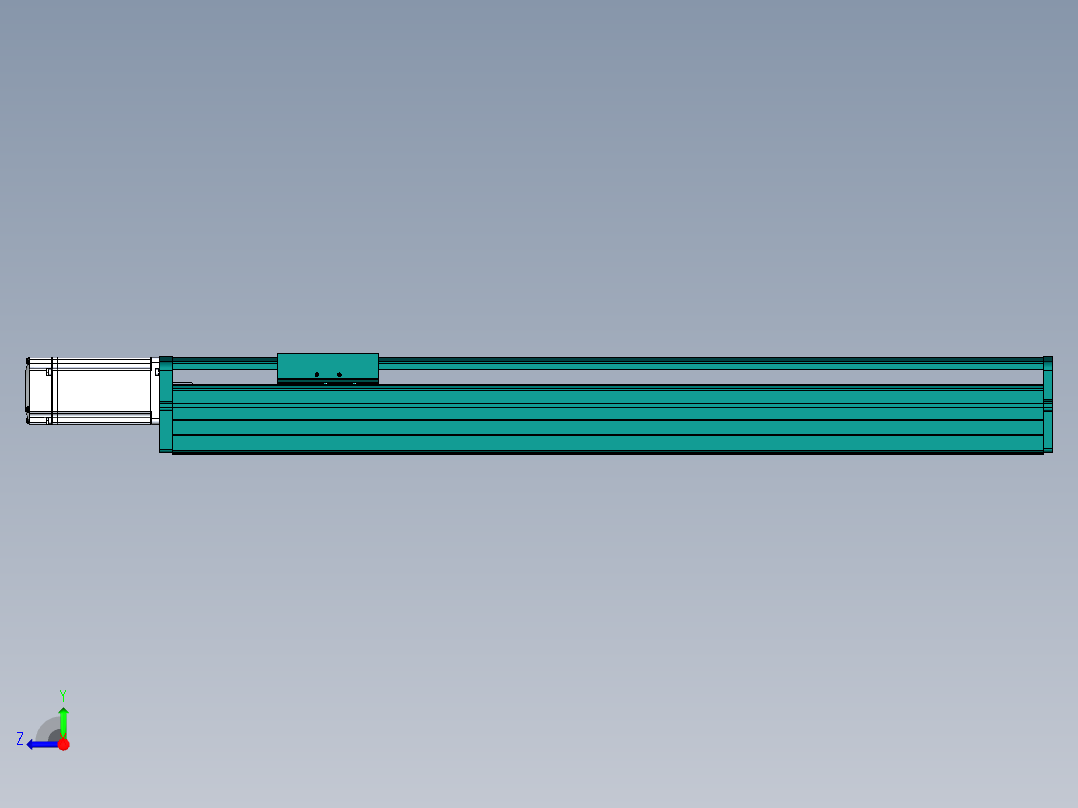东锦丝杆传动-直线滑台模组DH100-C-L10-S550-BC-O400W-C3右视图