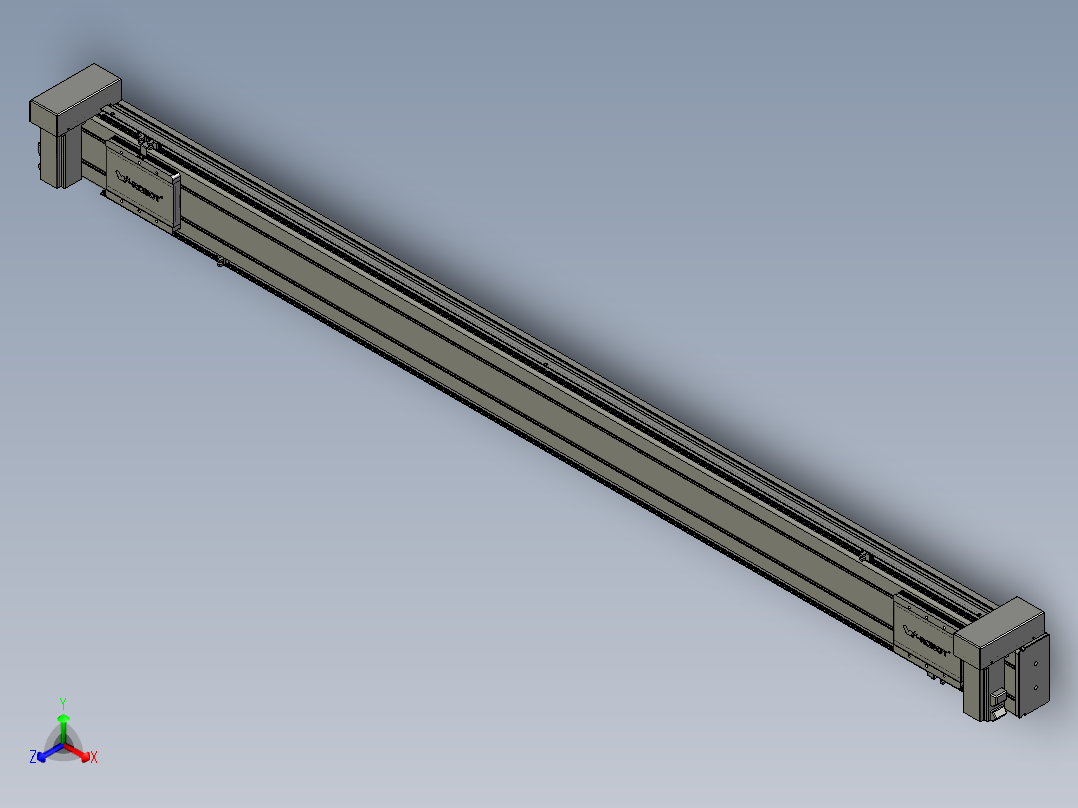 威洛博双电机滑台-VBC14S2-L50-S1700-BU-P40-C6正等轴测图