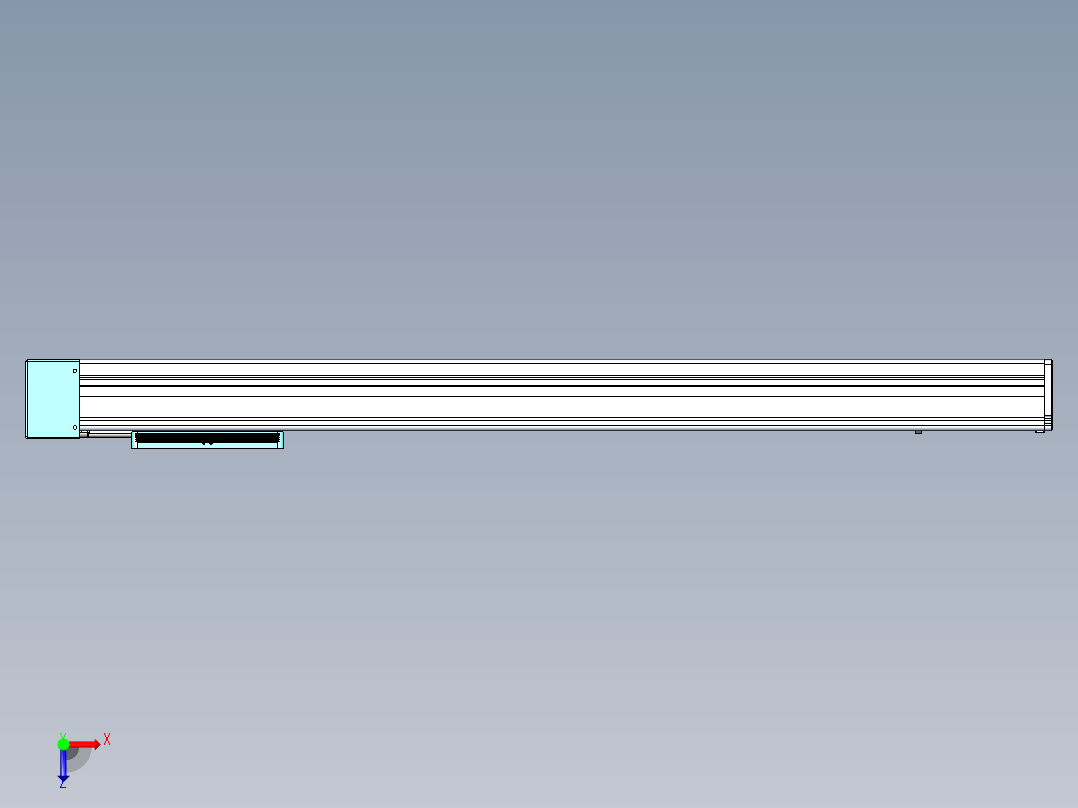 威洛博VC丝杆传动-无尘环境VC14-Lxx-C-S750-BL-ZP75-C3俯视图