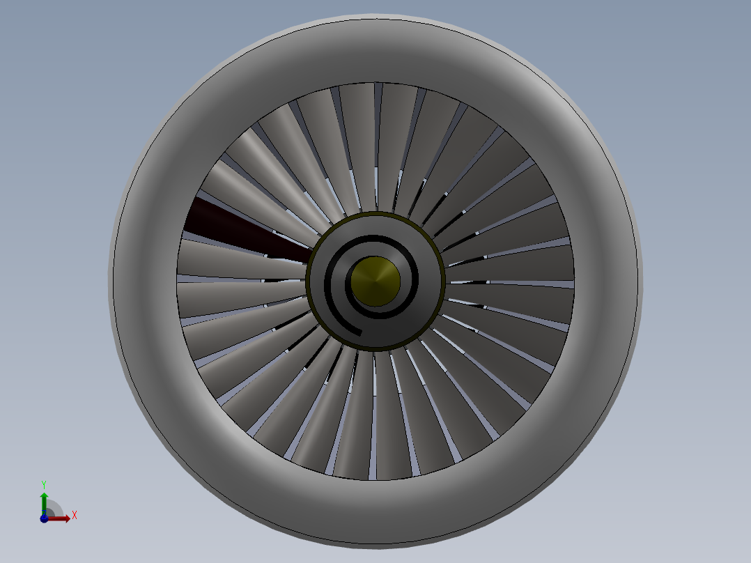 喷气发动机总成253---模型格式为 sw前视图