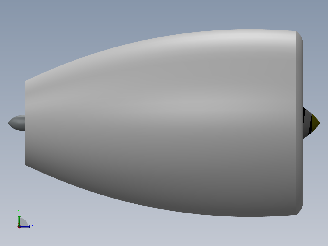 喷气发动机总成253---模型格式为 sw左视图
