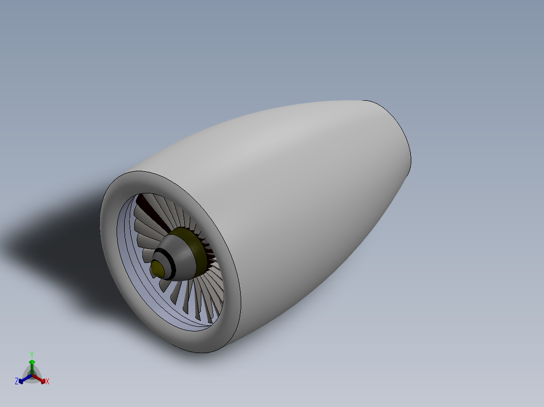 喷气发动机总成253---模型格式为 sw正等轴测图