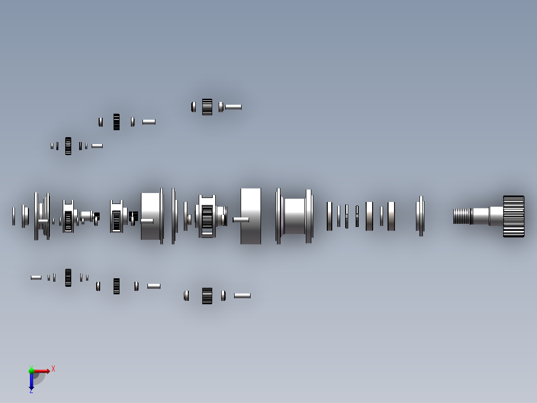 1.5MW风力发电机组BJ1500变桨齿轮箱设计与仿真分析（二维+三维+说明书）俯视图