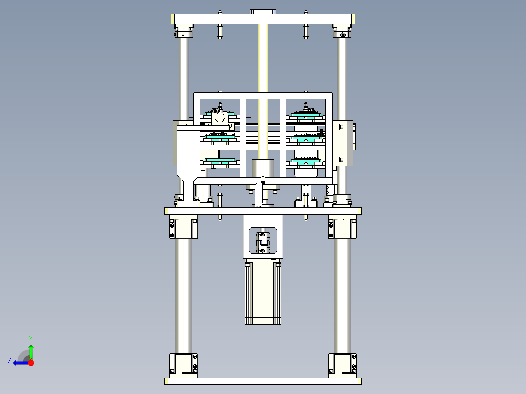 料盘下料机构右视图
