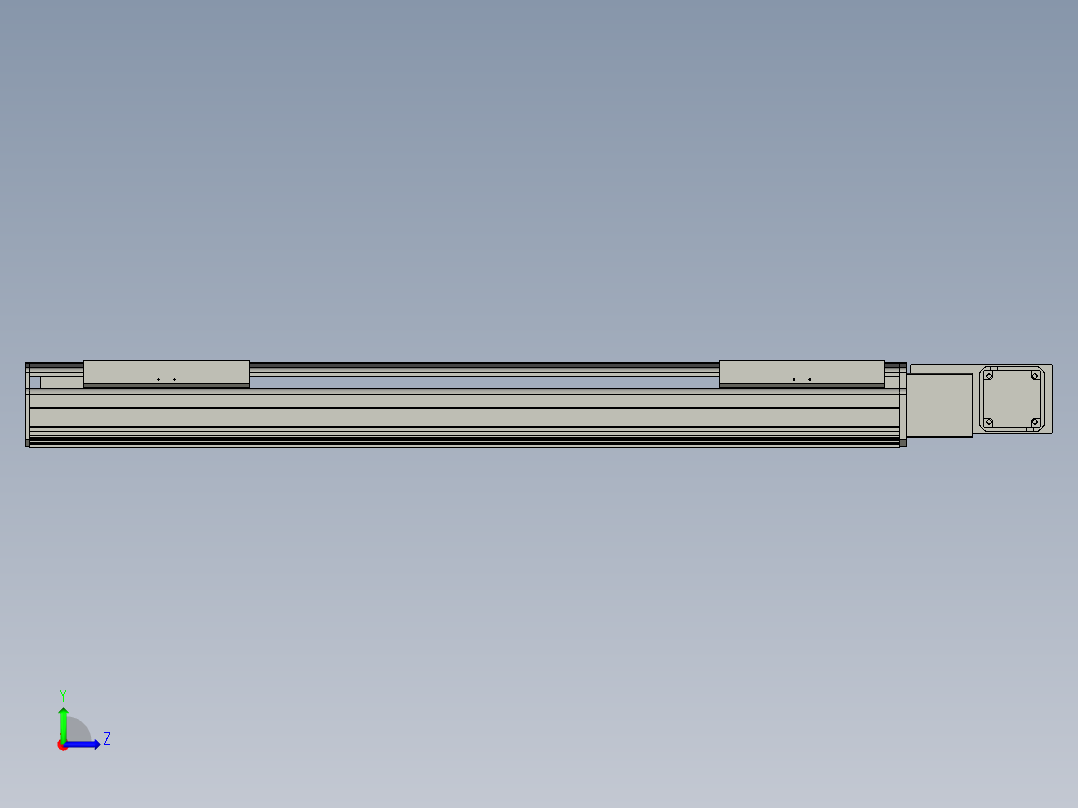 直线模组LHB21-L40-S850-BR设计图纸左视图