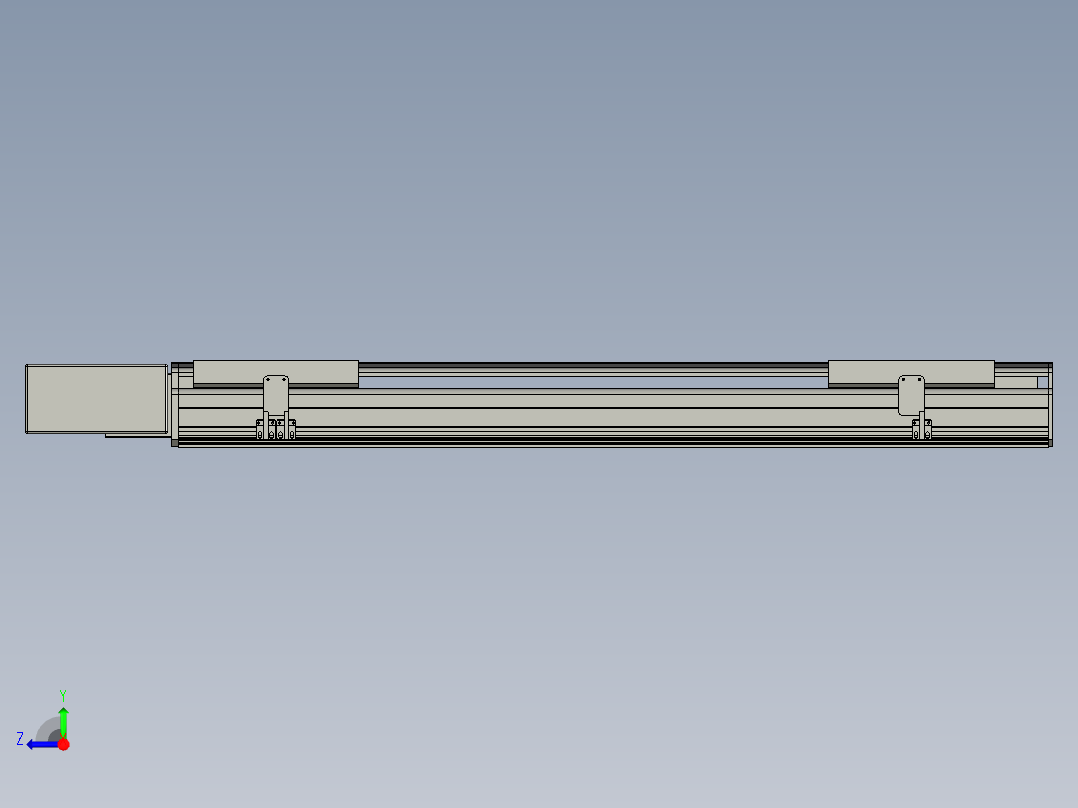 直线模组LHB21-L40-S850-BR设计图纸右视图