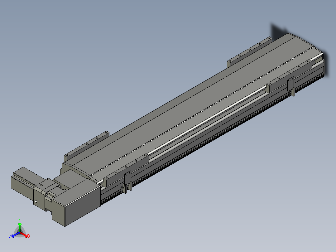 直线模组LHB21-L40-S850-BR设计图纸正等轴测图