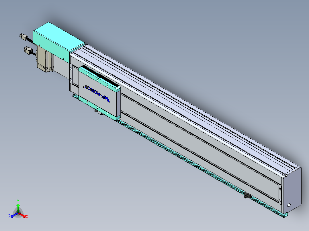 威洛博VBC同步带传动一无尘环境VBC14-L45-S600-BR-ZP40-C3正等轴测图
