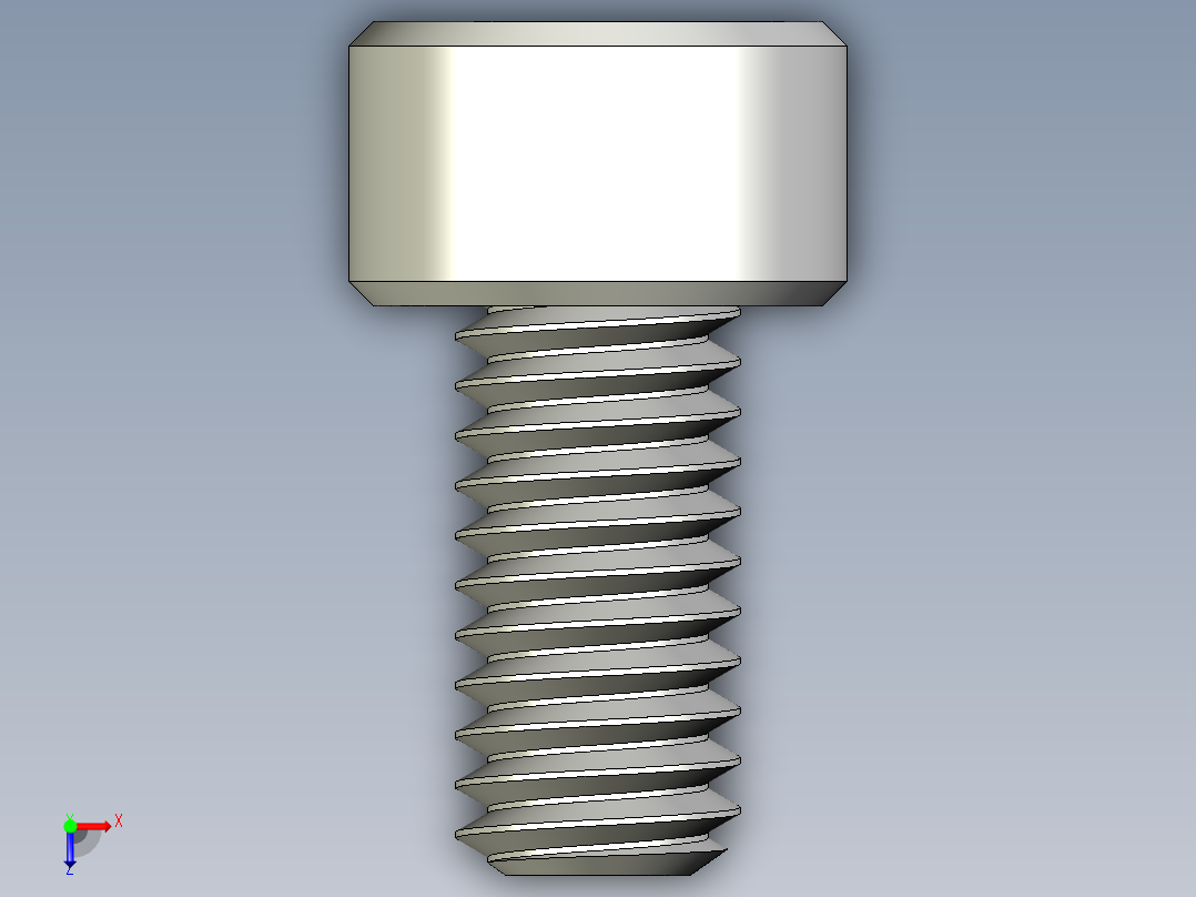 M4 x 0.7mm Thread 8mm LONG SOCKET HEAD CAP SCREW.IGS俯视图