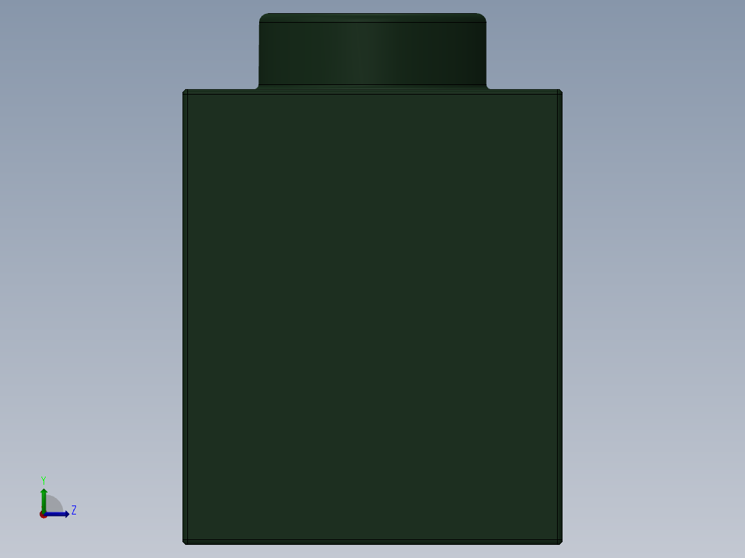 乐高机械组积木（横梁）-4260494 - 3701 Earth Green Technic Brick 1 x 4 with Holes左视图