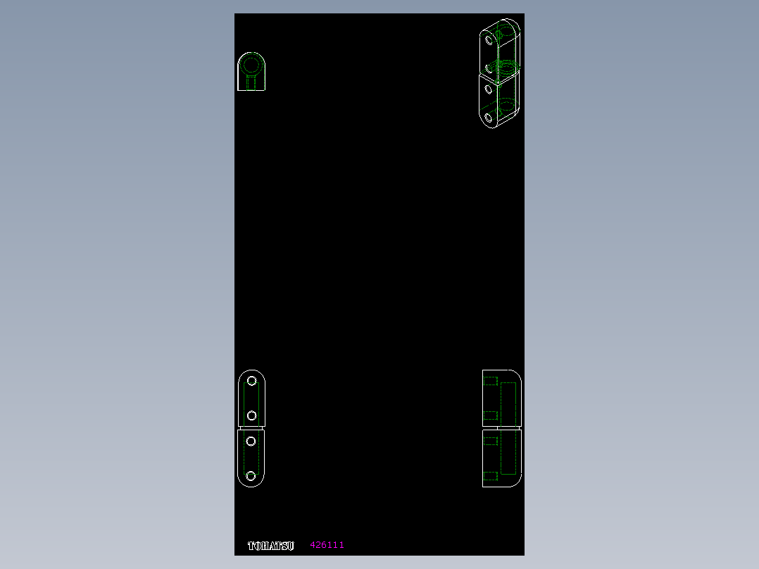 工程塑膠鉸鏈CFN-2D多系列多零件图纸模型